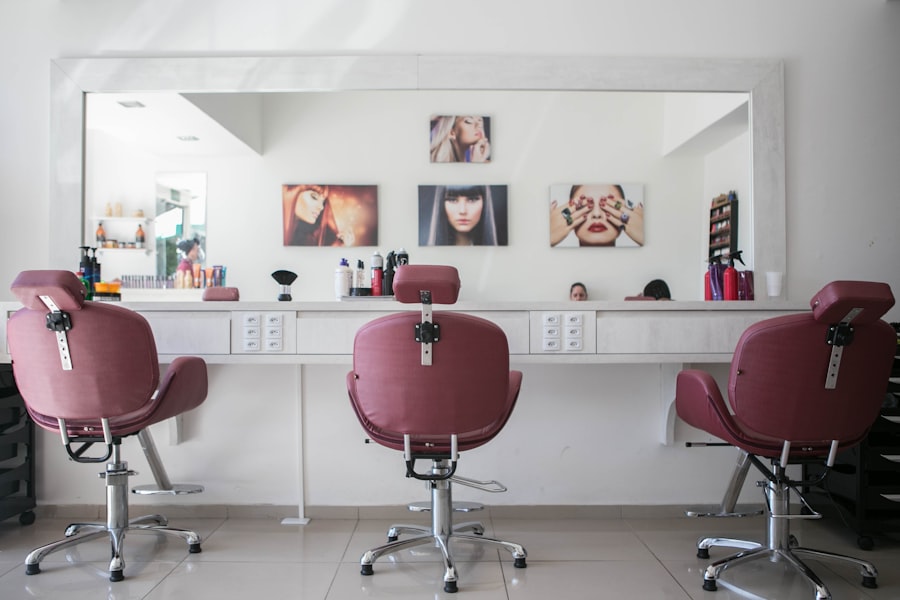 Customer booking a salon